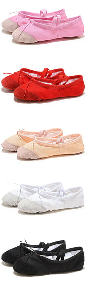 Canvas Flat Buckle Professional Ballet Dance Shoes for Girls and Women  -  GeraldBlack.com