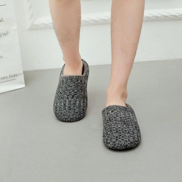 Cashmere Japanese Home Slippers Short Plush Women Men Slippers Non Slip Bedroom Slippers Cotton - SolaceConnect.com
