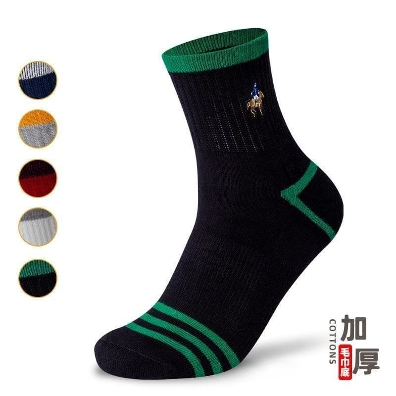 Casual Autumn Winter Fashion Terry Cotton Breathable Socks for Men - SolaceConnect.com