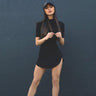 Casual Beach and Office 95% Cotton Black Solid Summer Dresses for Women - SolaceConnect.com