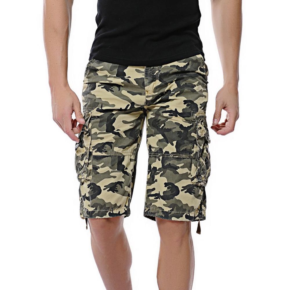 Casual Camouflage Cargo Summer Cotton Military Shorts for Men  -  GeraldBlack.com