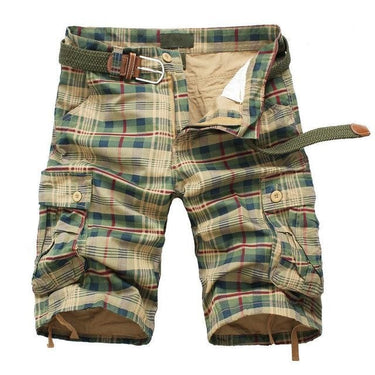 Casual Camouflage Military Fashion Plaid Beach Shorts Pants for Men  -  GeraldBlack.com