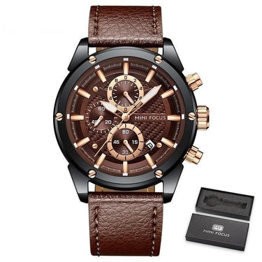 Casual Chronograph Sports Quartz Wristwatch for Men with Auto Date  -  GeraldBlack.com