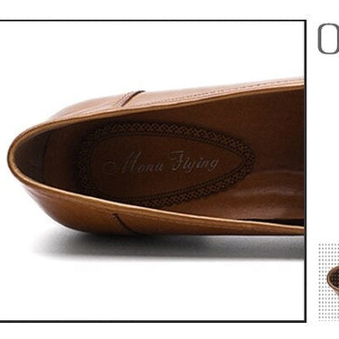 Casual Classic Comfort Women's Genuine Leather Slip-on Flats Penny Loafers - SolaceConnect.com