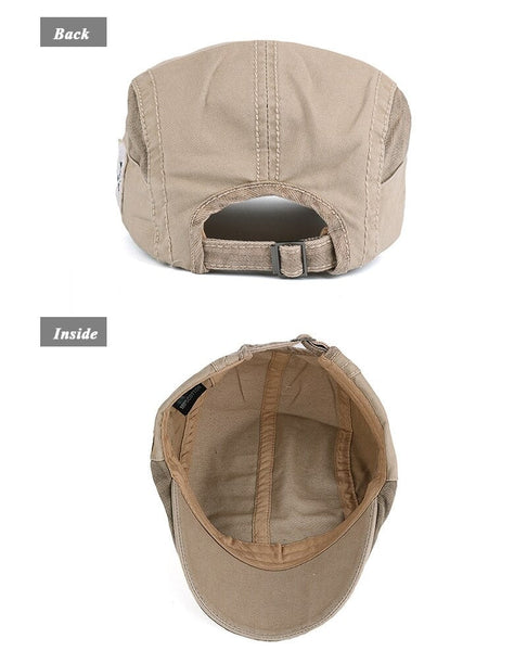 Casual Cotton Solid Color Caps Peaked Summer Beret Hats for Men  -  GeraldBlack.com
