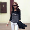 Casual Cotton Striped Long Sleeve T-Shirt Tops Women's Clothing - SolaceConnect.com