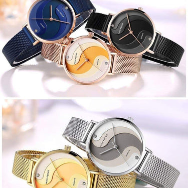 Casual Creative Stylish Stainless Steel Quartz Gift Watches for Women - SolaceConnect.com
