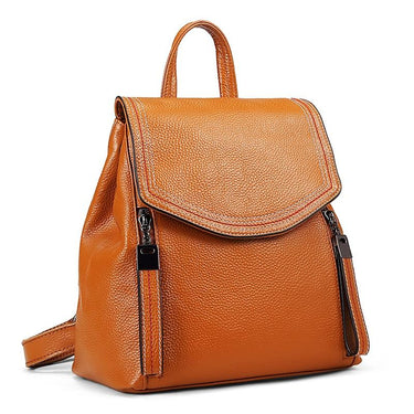 Fashion Grey Black Blue Brown 100% Guarantee Genuine Leather Cute Small Women Backpacks Female For - SolaceConnect.com