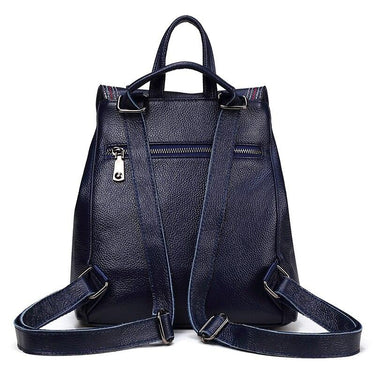 Fashion Grey Black Blue Brown 100% Guarantee Genuine Leather Cute Small Women Backpacks Female For - SolaceConnect.com