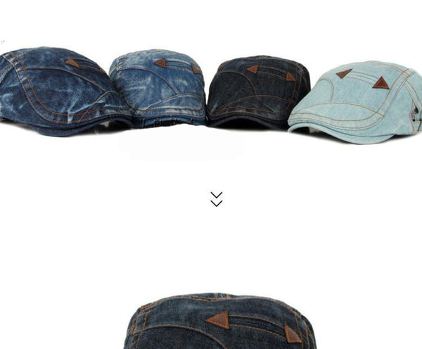 Casual Denim Fashion Spring Summer Jeans Beret Hats for Men & Women - SolaceConnect.com