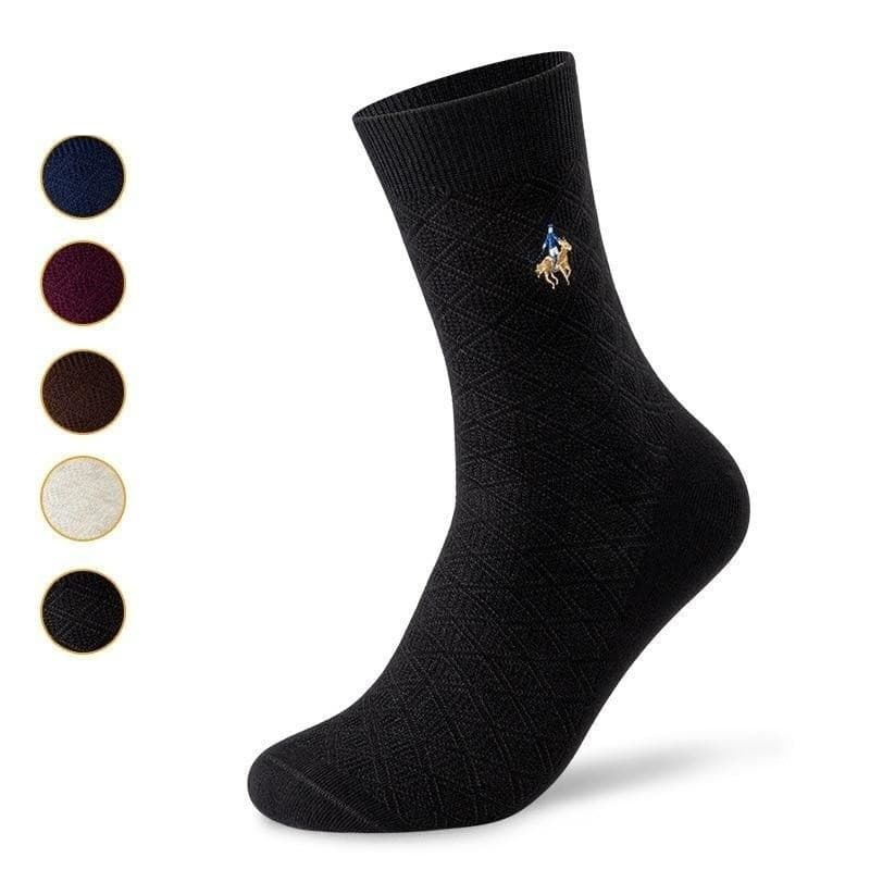 Casual Fashion Autumn Winter Cotton Homocentric Square Socks for Men - SolaceConnect.com