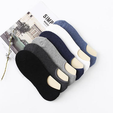Casual Fashion Combed Cotton Invisible Ankle Socks Slippers for Men - SolaceConnect.com