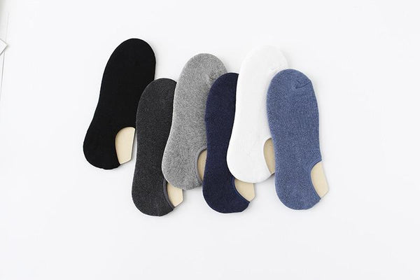 Casual Fashion Combed Cotton Invisible Ankle Socks Slippers for Men - SolaceConnect.com
