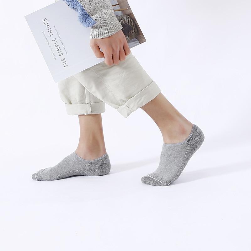Casual Fashion Combed Cotton Invisible Ankle Socks Slippers for Men  -  GeraldBlack.com