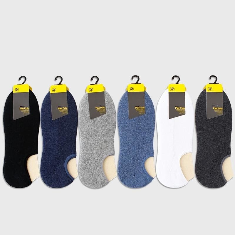 Casual Fashion Combed Cotton Invisible Ankle Socks Slippers for Men  -  GeraldBlack.com