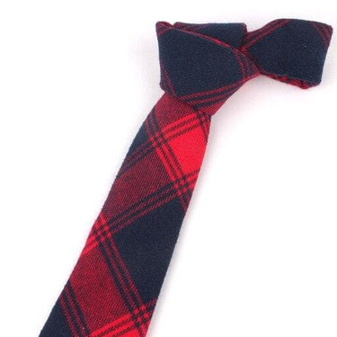 Casual Fashion Cotton Skinny Plaid Neck Tie for Men and Women - SolaceConnect.com