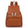 Fashion Black Brown Real Skin Genuine Leather Cute Women Backpacks Female Girl Woman Lady Travel - SolaceConnect.com