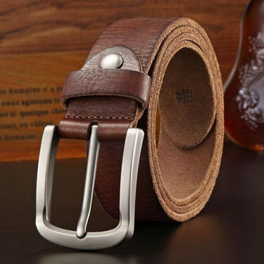 Solid Cow Genuine Leather Belt Fashion Male Casual Styles Jeans Belts for Men 38mm Wide NCK994 - SolaceConnect.com
