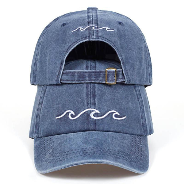 Casual Fashion Sea Wave Pattern Adjustable Unisex Sports Baseball Cap - SolaceConnect.com