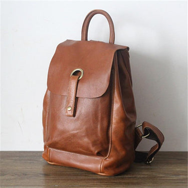 Fashion Black Blue Brown Genuine Leather Women's Backpack Female Girl Backpacks Lady Travel Bag - SolaceConnect.com