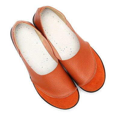 Casual Fashion Women's Soft Genuine Leather Non-slip Slip-on Loafers - SolaceConnect.com