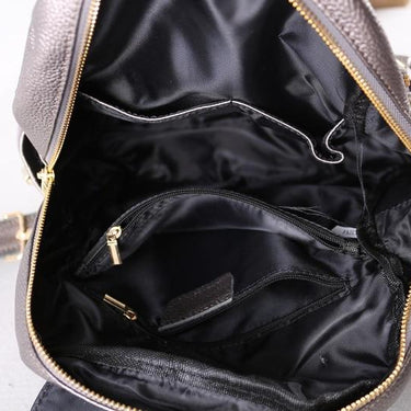 Fashion Black Blue Silvery White Genuine Leather Women's Backpack Girl Lady Female Travel Bags M9009 - SolaceConnect.com