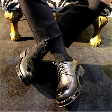 Casual Handmade Height Increasing Platform Leather Shoes for Men  -  GeraldBlack.com