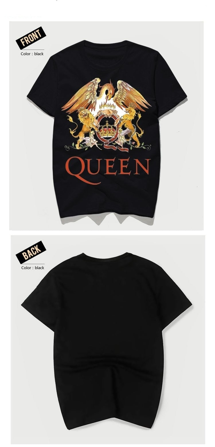 Casual Hipster Queen Printed Men's Cotton T-shirt Tops Tees Shirts - SolaceConnect.com