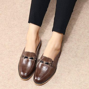 Casual Mules Women's Soft Genuine Leather Closed-toe Comfort Slippers - SolaceConnect.com