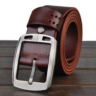Cow Genuine Leather Male Casual Styles Jean Belts for Men Retro 3.8cm Width Accessories NCK993 - SolaceConnect.com