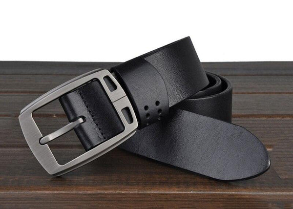 Cow Genuine Leather Male Casual Styles Jean Belts for Men Retro 3.8cm Width Accessories NCK993 - SolaceConnect.com