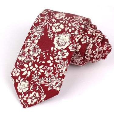 Casual Skinny Cotton Classical Floral Neck Tie Suits for Men and Women - SolaceConnect.com