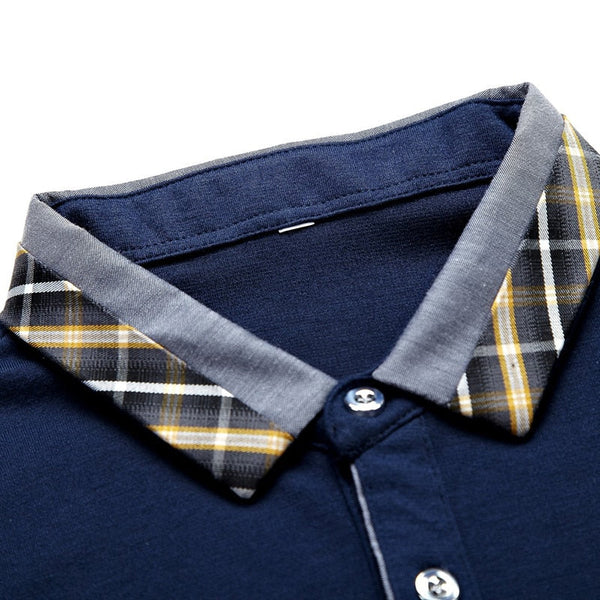 Casual Solid Fitness Long Sleeve Polo Shirt Men Poloshirt Jersey Pocket Shirts Dress Fashions 90351  -  GeraldBlack.com