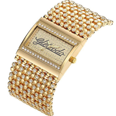Casual Stainless Steel Simple Analog Quartz Gold Wrist Watch for Women - SolaceConnect.com