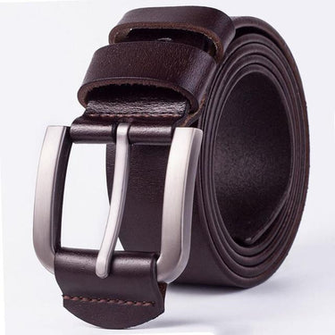Men's Genuine Leather Belts Designer Belts Simple Design Cowskin Cover Pin Buckle NCK115 - SolaceConnect.com