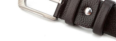 Soft Cow Skin Leather Belts Alloy Pin Buckle Metal Belt for Men Retro Casual Zipper Styles - SolaceConnect.com
