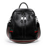 Casual Style Women's Solid Genuine Leather Travel Shoulder Bag Backpack  -  GeraldBlack.com