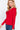 Casual Stylish Fashion Women's Red Long Sleeves V-neck Knotted Sweater - SolaceConnect.com