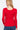 Casual Stylish Fashion Women's Red Long Sleeves V-neck Knotted Sweater - SolaceConnect.com