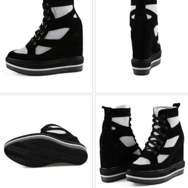 Casual Summer Fashion Breathable Mesh High Top Sneakers for Women - SolaceConnect.com