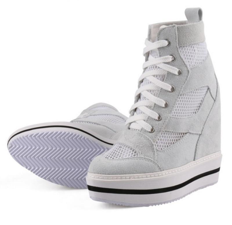 Casual Summer Fashion Breathable Mesh High Top Sneakers for Women  -  GeraldBlack.com