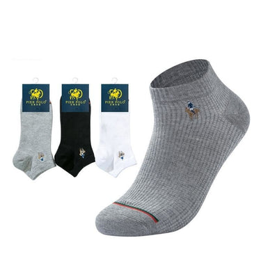 Casual Summer Fashion Cotton Black White Gray Ankle Socks for Men - SolaceConnect.com