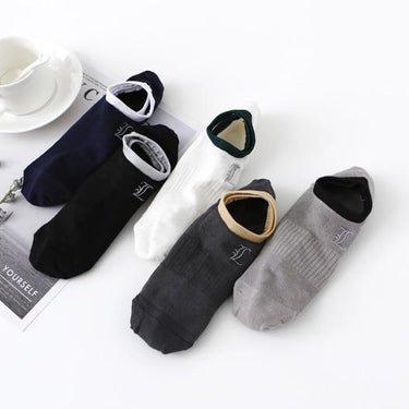 Casual Summer Fashion Cotton Embroided Ankle Short Socks for Men - SolaceConnect.com
