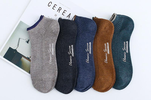 Casual Summer Fashion Cotton Thermoprint Boat Short Socks for Men - SolaceConnect.com