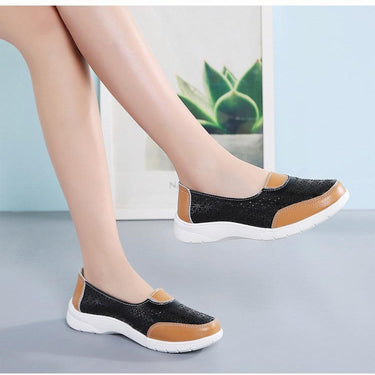 Casual Summer Women's Genuine Leather Cutout Slip-on Flats Loafers  -  GeraldBlack.com