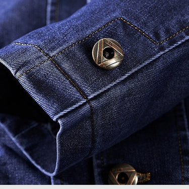 Casual Three-Button Slim Single Breasted Denim Pocket Blazer for Men  -  GeraldBlack.com