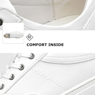 Casual Unisex Solid White Lace-up Sewing Breathable Comfortable Shoes  -  GeraldBlack.com