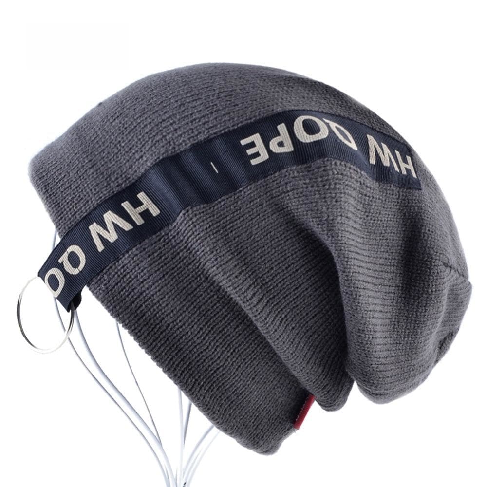 Casual Warm Knitted caps With Rings Skullies for Men Women  -  GeraldBlack.com