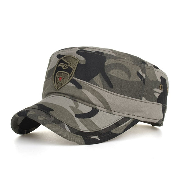 Casual Western Style Unisex Adjustable Cotton Flat Military Snapback Hat  -  GeraldBlack.com