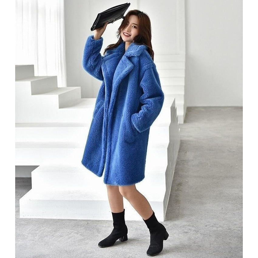 Casual Winter Warm Thick Fur Women's Solid Sheep Shearling Coats & Jackets  -  GeraldBlack.com